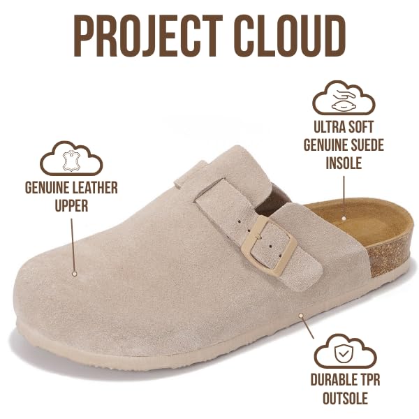 Project Cloud Men's Clogs | 100% Genuine Full Grain Leather | Memory Foam | Non-Slip | Brooklyn - Image 102