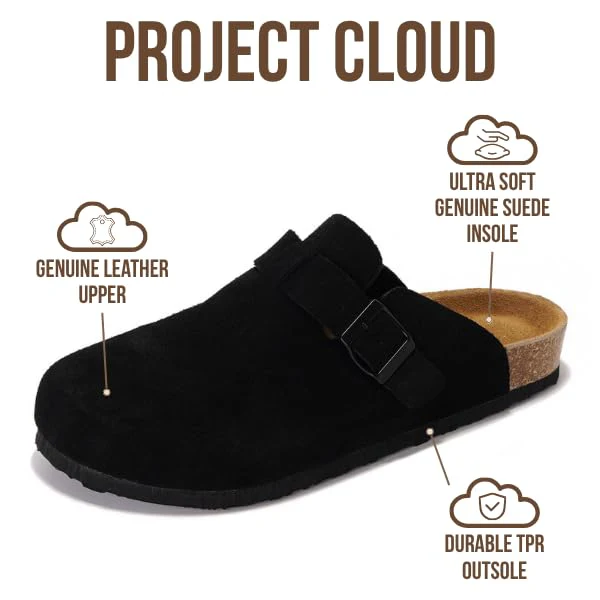 Project Cloud Men's Clogs | 100% Genuine Full Grain Leather | Memory Foam | Non-Slip | Brooklyn - Image 14