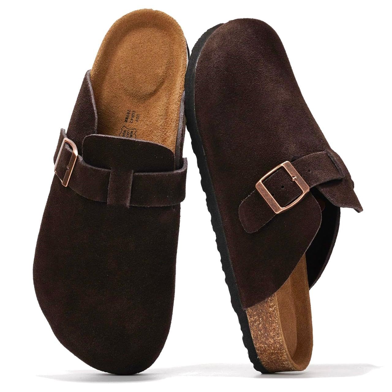 Project Cloud Men's Clogs | 100% Genuine Full Grain Leather | Memory Foam | Non-Slip | Brooklyn - Image 17
