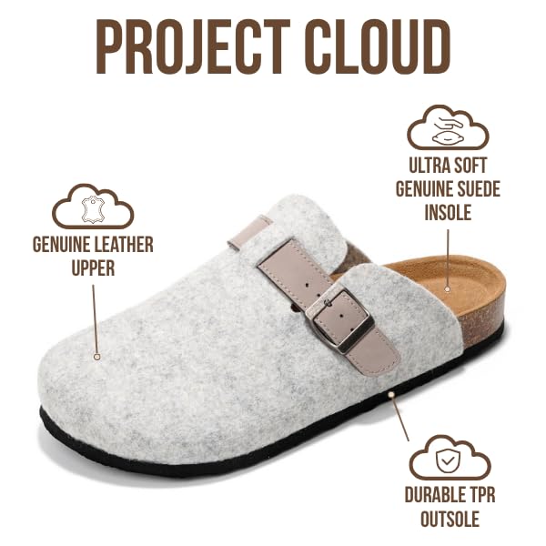 Project Cloud Men's Clogs | 100% Genuine Full Grain Leather | Memory Foam | Non-Slip | Brooklyn - Image 25