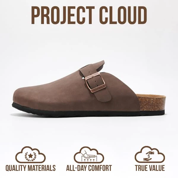 Project Cloud Men's Clogs | 100% Genuine Full Grain Leather | Memory Foam | Non-Slip | Brooklyn - Image 32