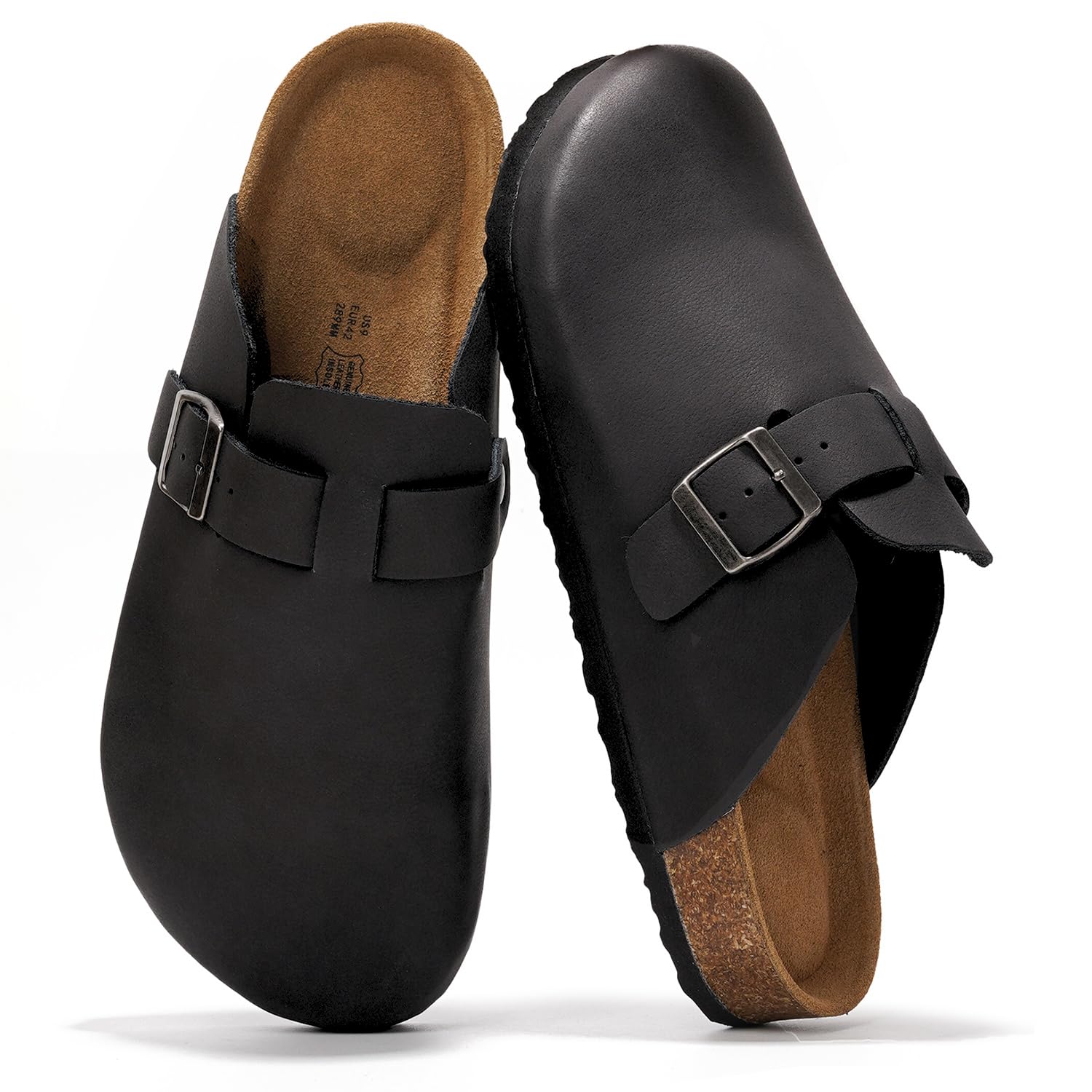 Project Cloud Men's Clogs | 100% Genuine Full Grain Leather | Memory Foam | Non-Slip | Brooklyn - Image 35