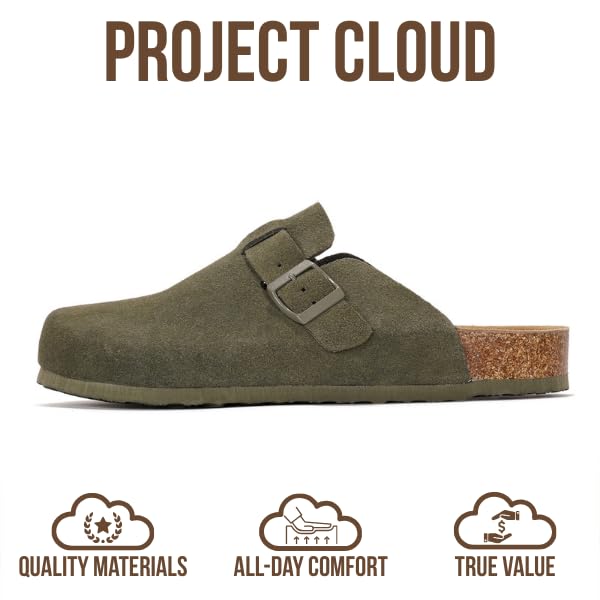 Project Cloud Men's Clogs | 100% Genuine Full Grain Leather | Memory Foam | Non-Slip | Brooklyn - Image 4