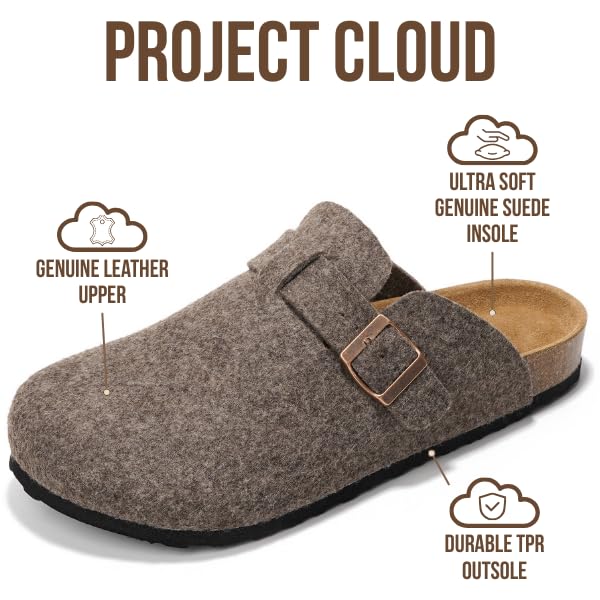 Project Cloud Men's Clogs | 100% Genuine Full Grain Leather | Memory Foam | Non-Slip | Brooklyn - Image 49