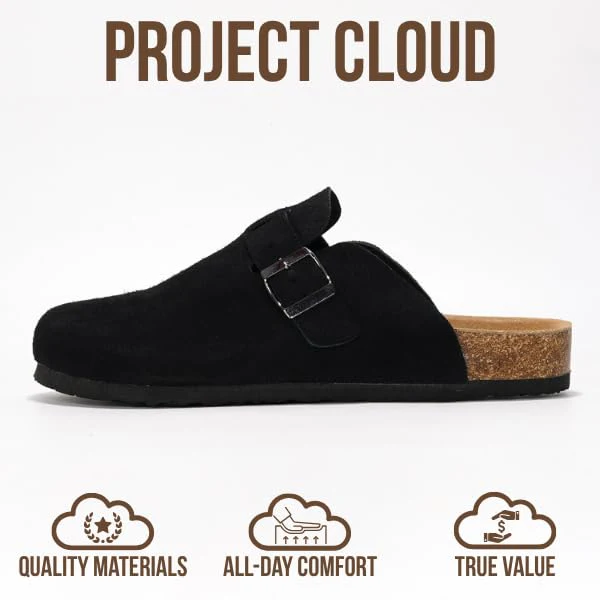 Project Cloud Men's Clogs | 100% Genuine Full Grain Leather | Memory Foam | Non-Slip | Brooklyn - Image 56