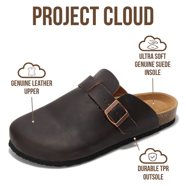 Project Cloud Men's Clogs | 100% Genuine Full Grain Leather | Memory Foam | Non-Slip | Brooklyn - Image 86