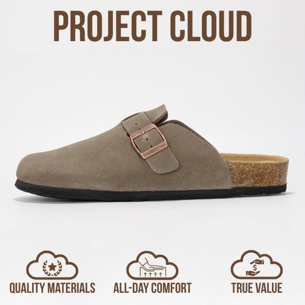 Project Cloud Men's Clogs | 100% Genuine Full Grain Leather | Memory Foam | Non-Slip | Brooklyn - Image 9