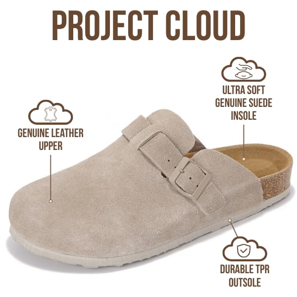 Project Cloud Men's Clogs | 100% Genuine Full Grain Leather | Memory Foam | Non-Slip | Brooklyn - Image 92