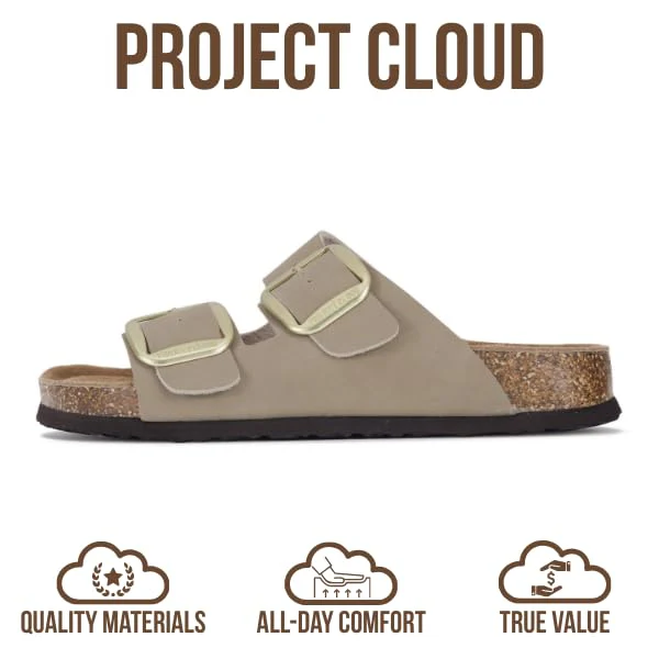 Project Cloud Women's | 100% Genuine Leather Women Flat Sandals | ProjectPlush | Lightweight | Non-Slip - Santorini - Image 10