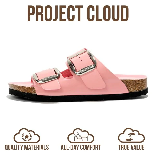 Project Cloud Women's | 100% Genuine Leather Women Flat Sandals | ProjectPlush | Lightweight | Non-Slip - Santorini - Image 101