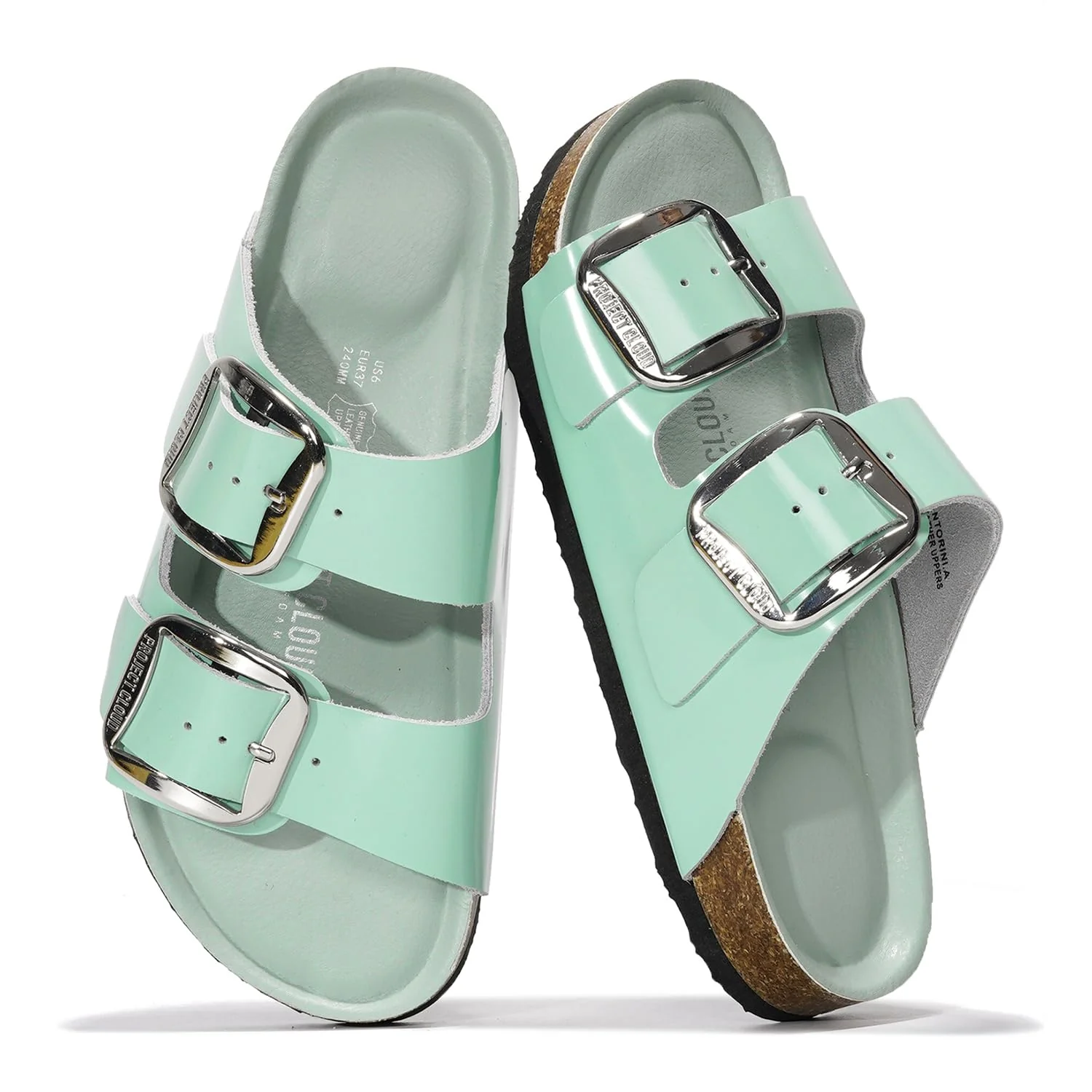 Project Cloud Women's | 100% Genuine Leather Women Flat Sandals | ProjectPlush | Lightweight | Non-Slip - Santorini - Image 108