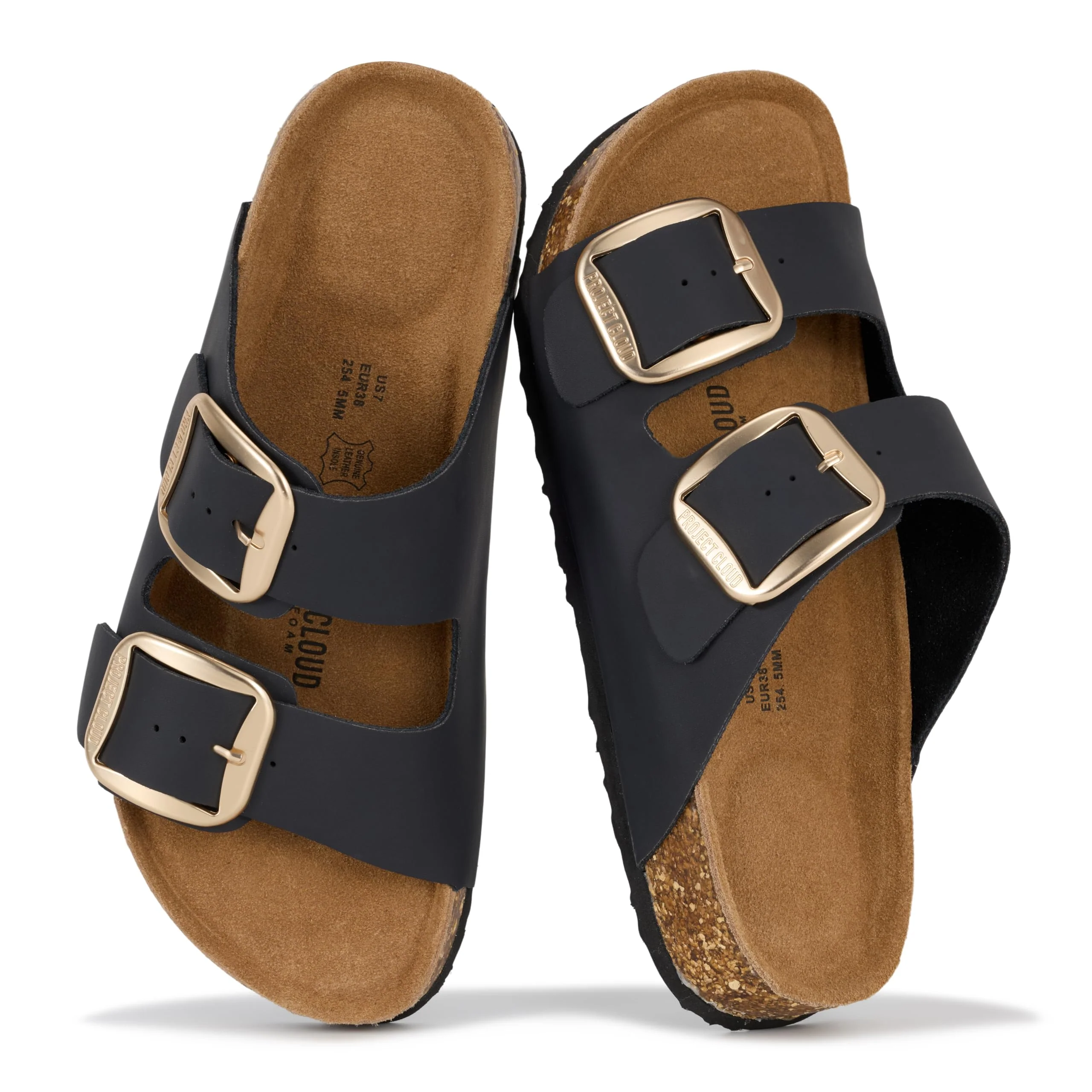 Project Cloud Women's | 100% Genuine Leather Women Flat Sandals | ProjectPlush | Lightweight | Non-Slip - Santorini - Image 114