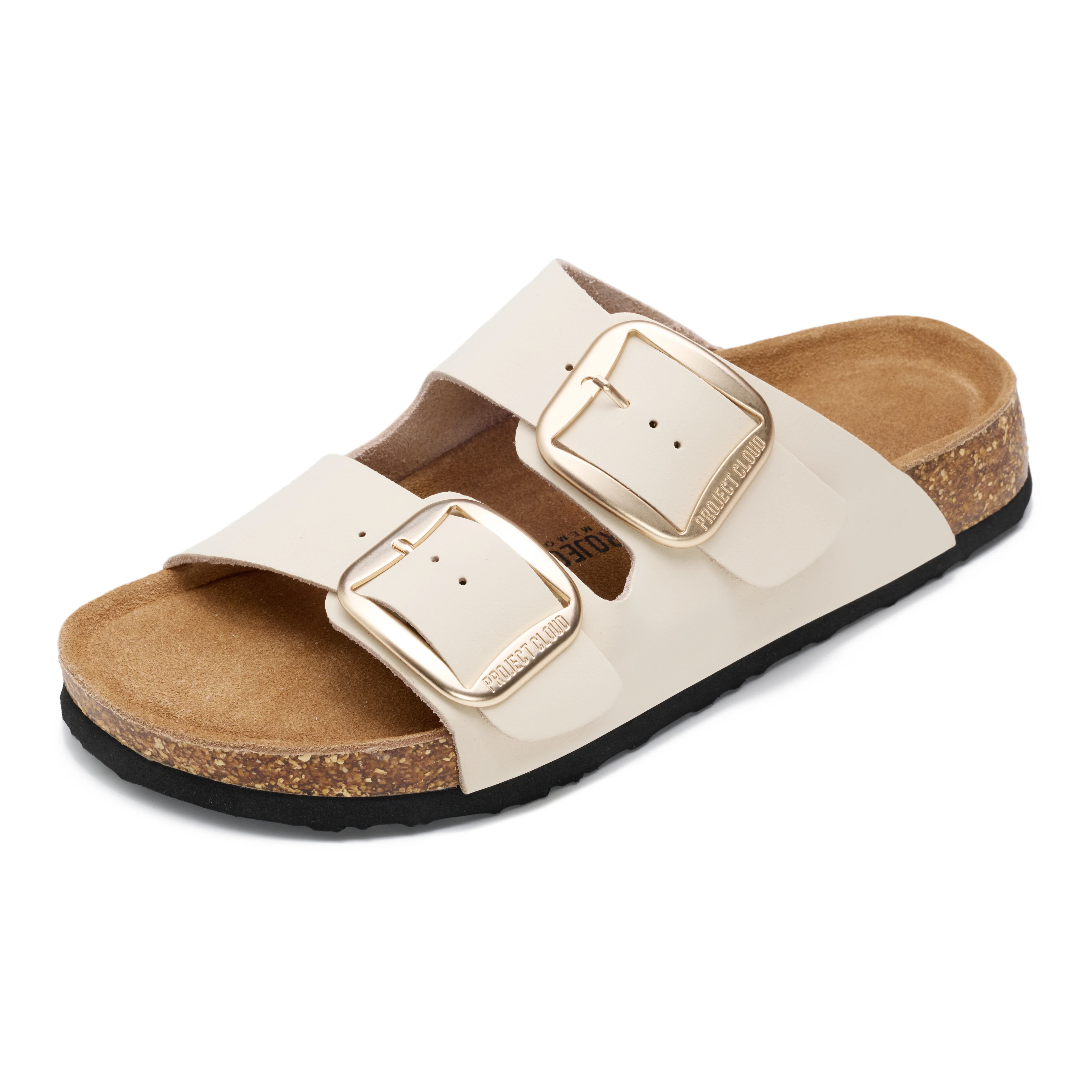 Project Cloud Women's | 100% Genuine Leather Women Flat Sandals | ProjectPlush | Lightweight | Non-Slip - Santorini - Image 141