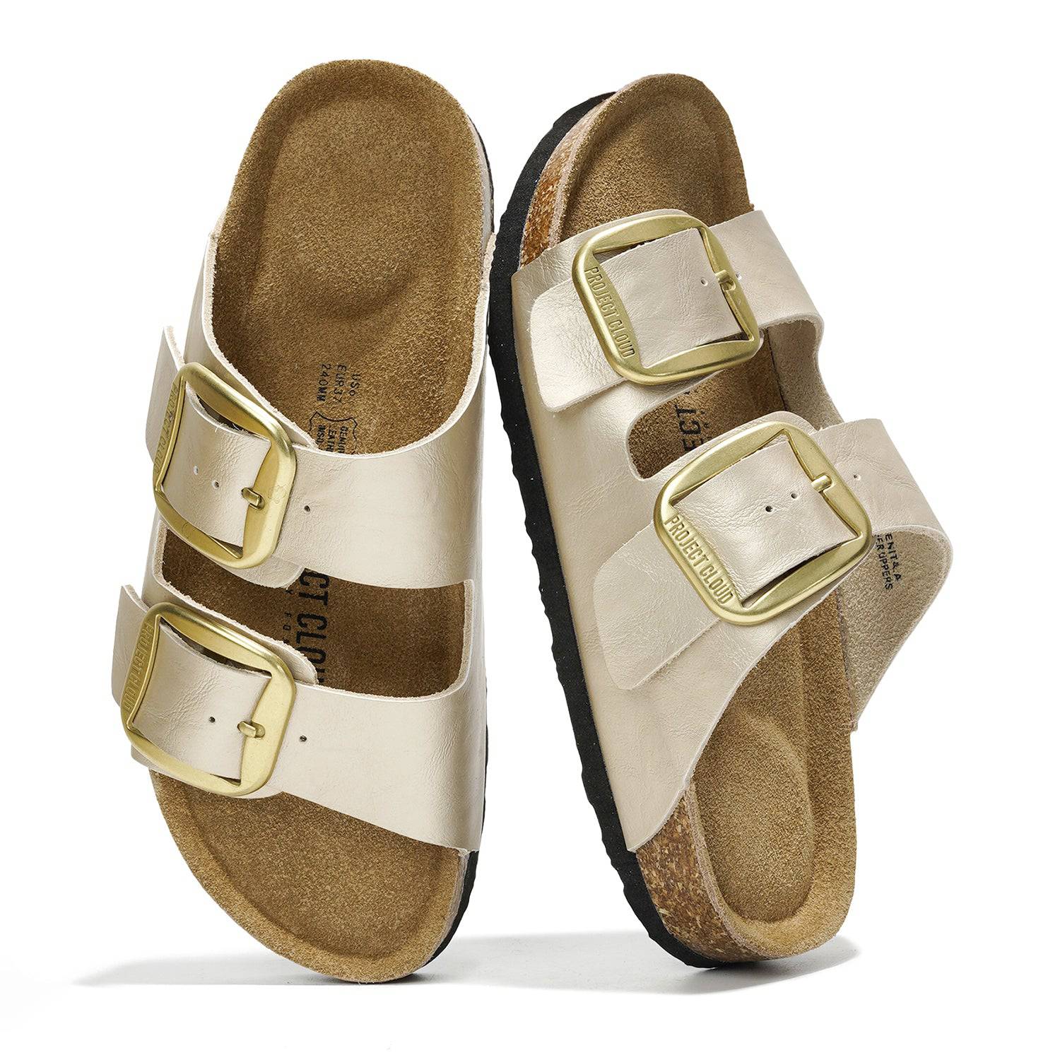 Project Cloud Women's | 100% Genuine Leather Women Flat Sandals | ProjectPlush | Lightweight | Non-Slip - Santorini - Image 18