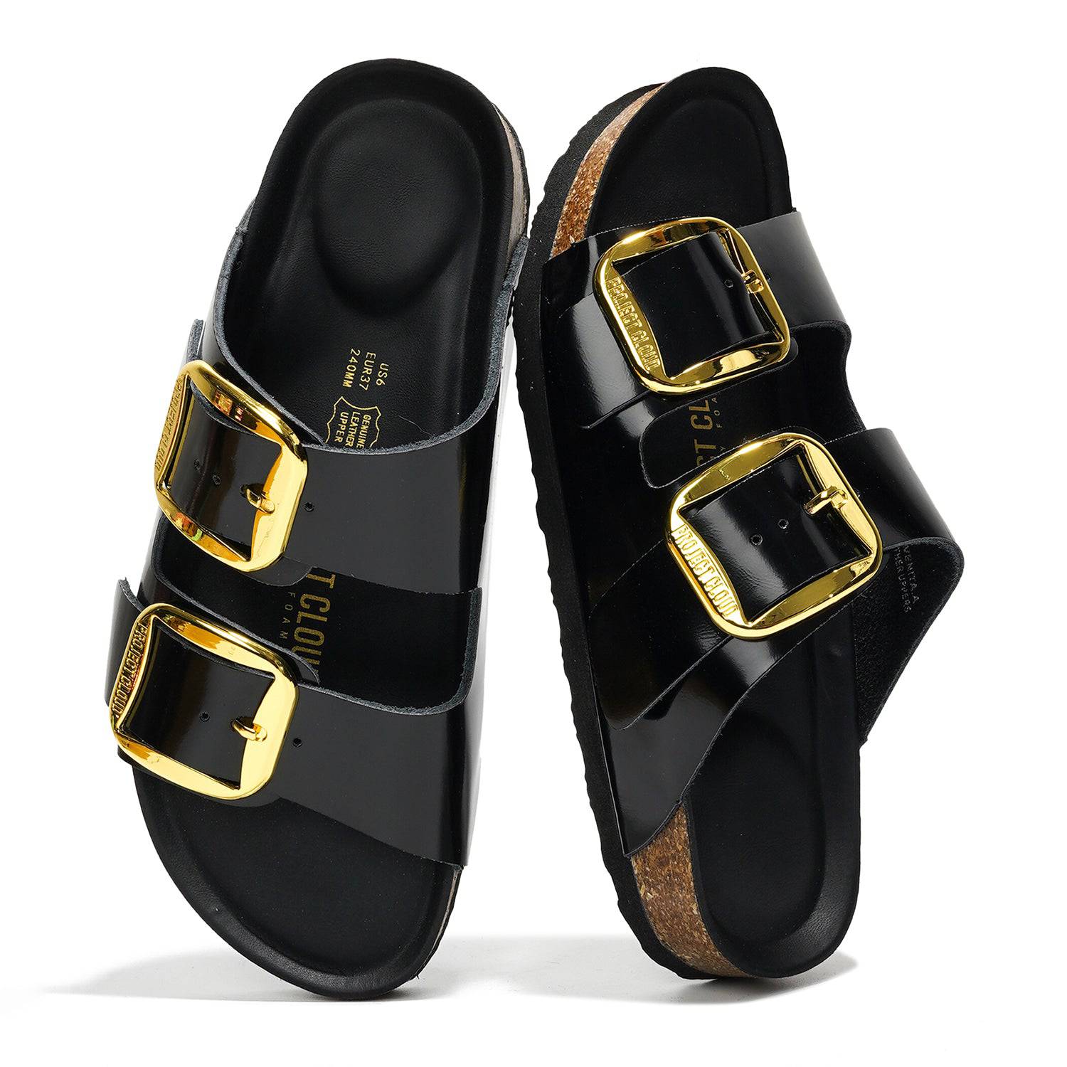 Project Cloud Women's | 100% Genuine Leather Women Flat Sandals | ProjectPlush | Lightweight | Non-Slip - Santorini - Image 27