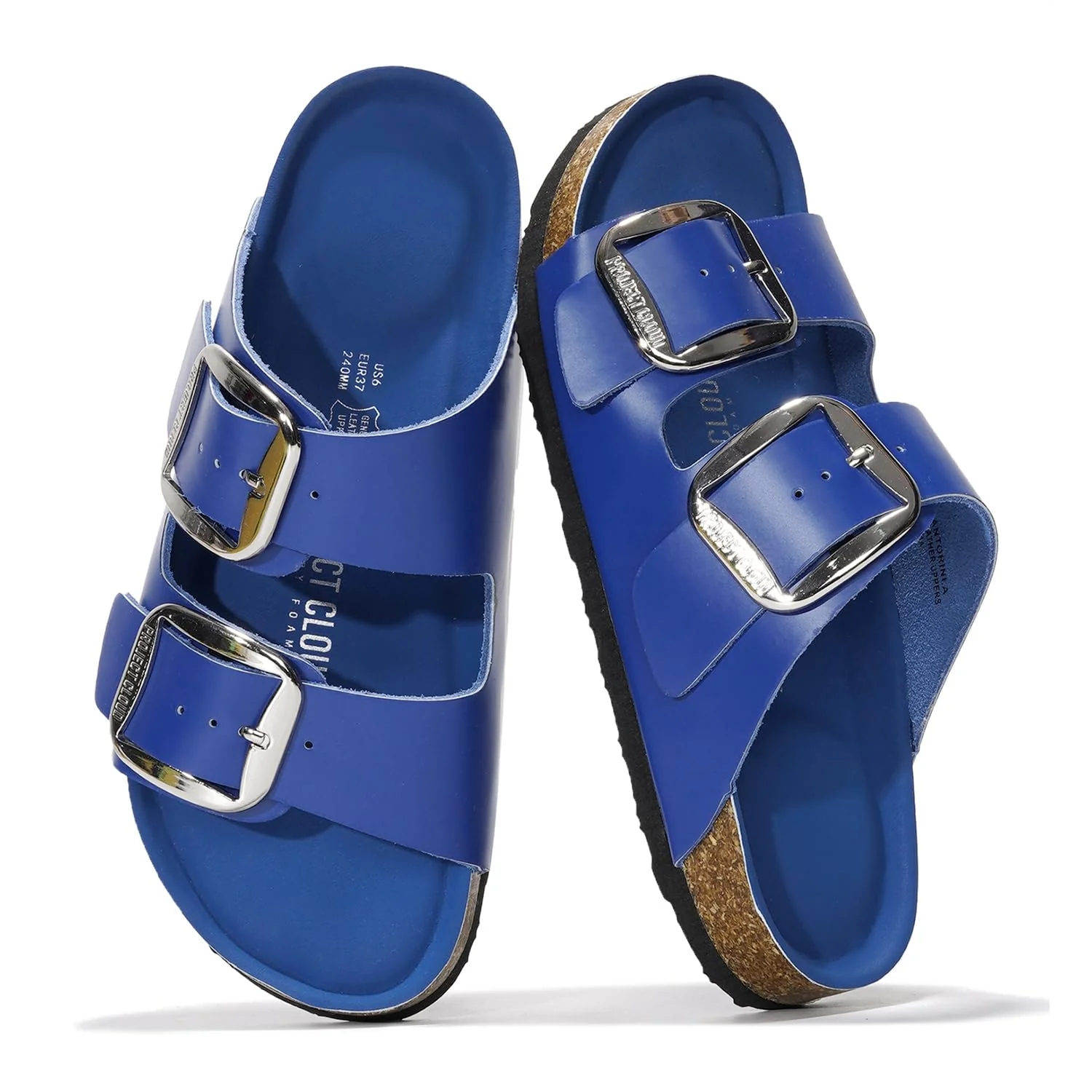 Project Cloud Women's | 100% Genuine Leather Women Flat Sandals | ProjectPlush | Lightweight | Non-Slip - Santorini - Image 33