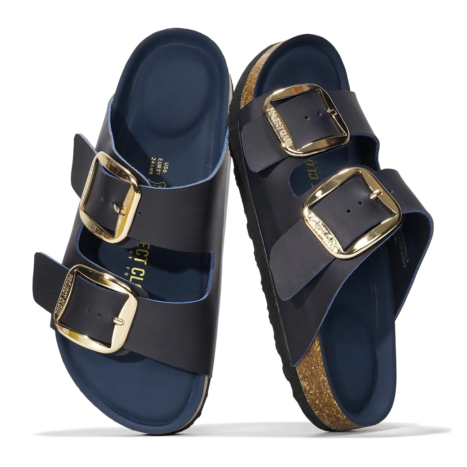 Project Cloud Women's | 100% Genuine Leather Women Flat Sandals | ProjectPlush | Lightweight | Non-Slip - Santorini - Image 36