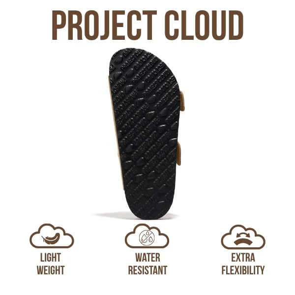 Project Cloud Women's | 100% Genuine Leather Women Flat Sandals | ProjectPlush | Lightweight | Non-Slip - Santorini - Image 5