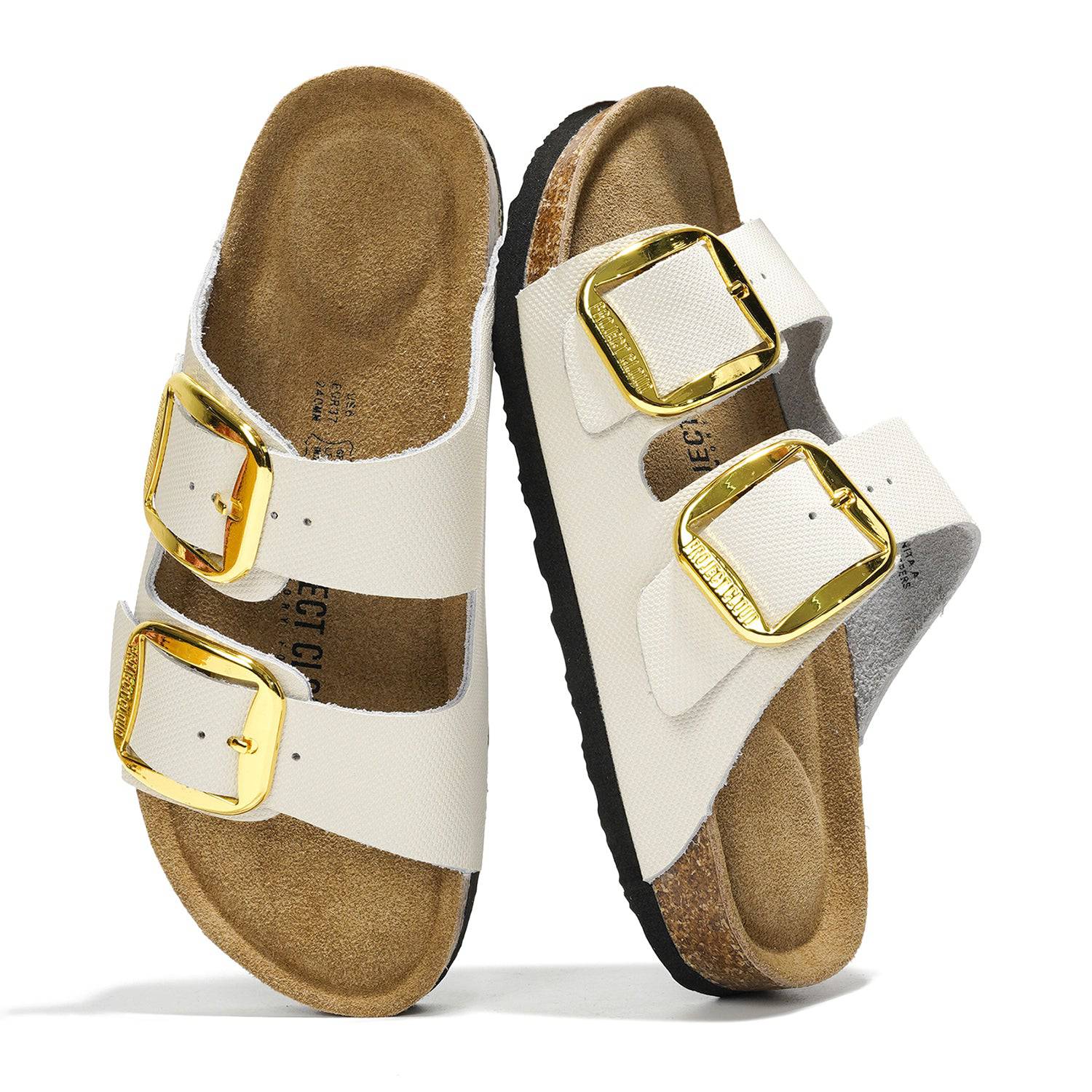 Project Cloud Women's | 100% Genuine Leather Women Flat Sandals | ProjectPlush | Lightweight | Non-Slip - Santorini - Image 61