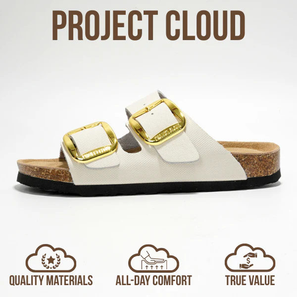Project Cloud Women's | 100% Genuine Leather Women Flat Sandals | ProjectPlush | Lightweight | Non-Slip - Santorini - Image 64