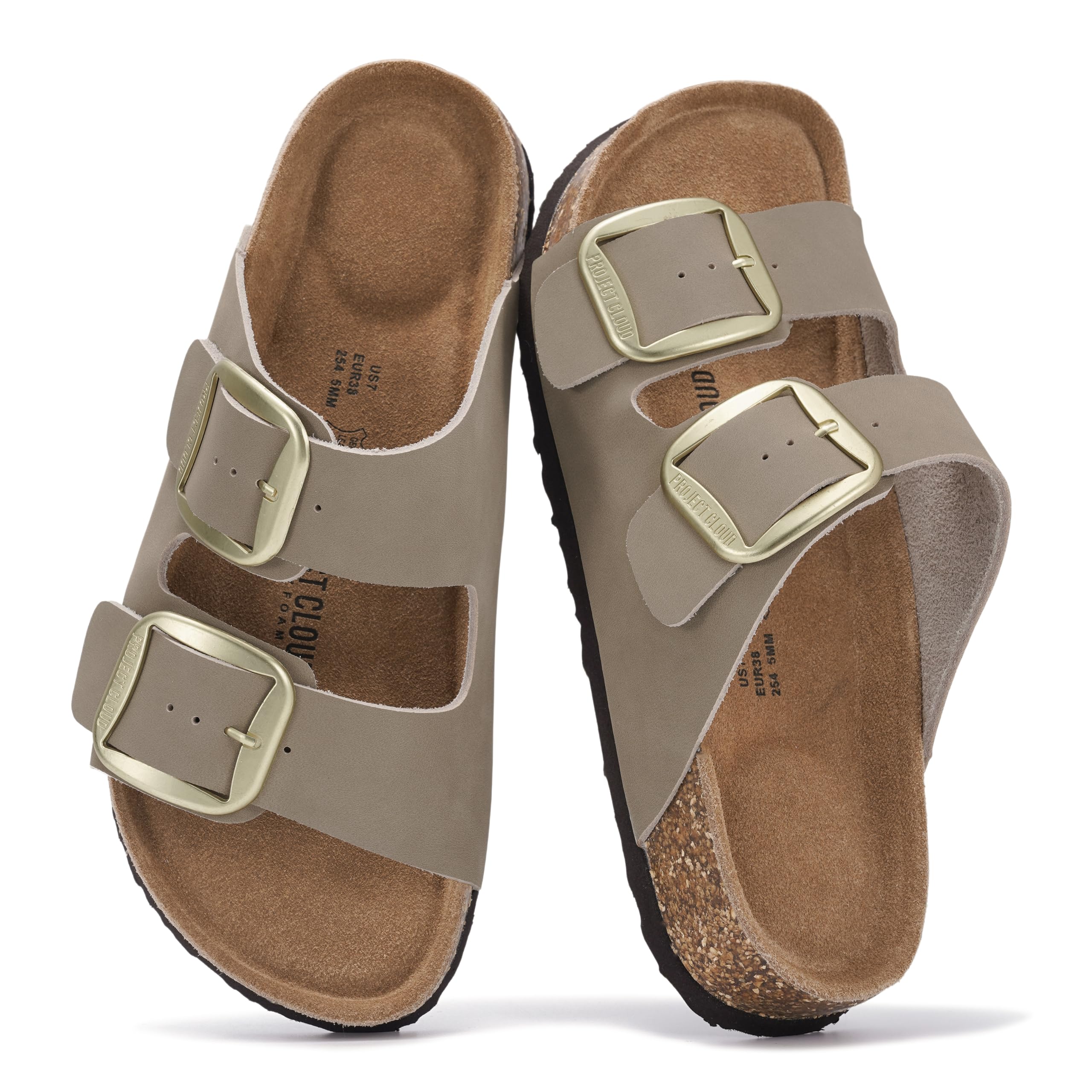 Project Cloud Women's | 100% Genuine Leather Women Flat Sandals | ProjectPlush | Lightweight | Non-Slip - Santorini - Image 7