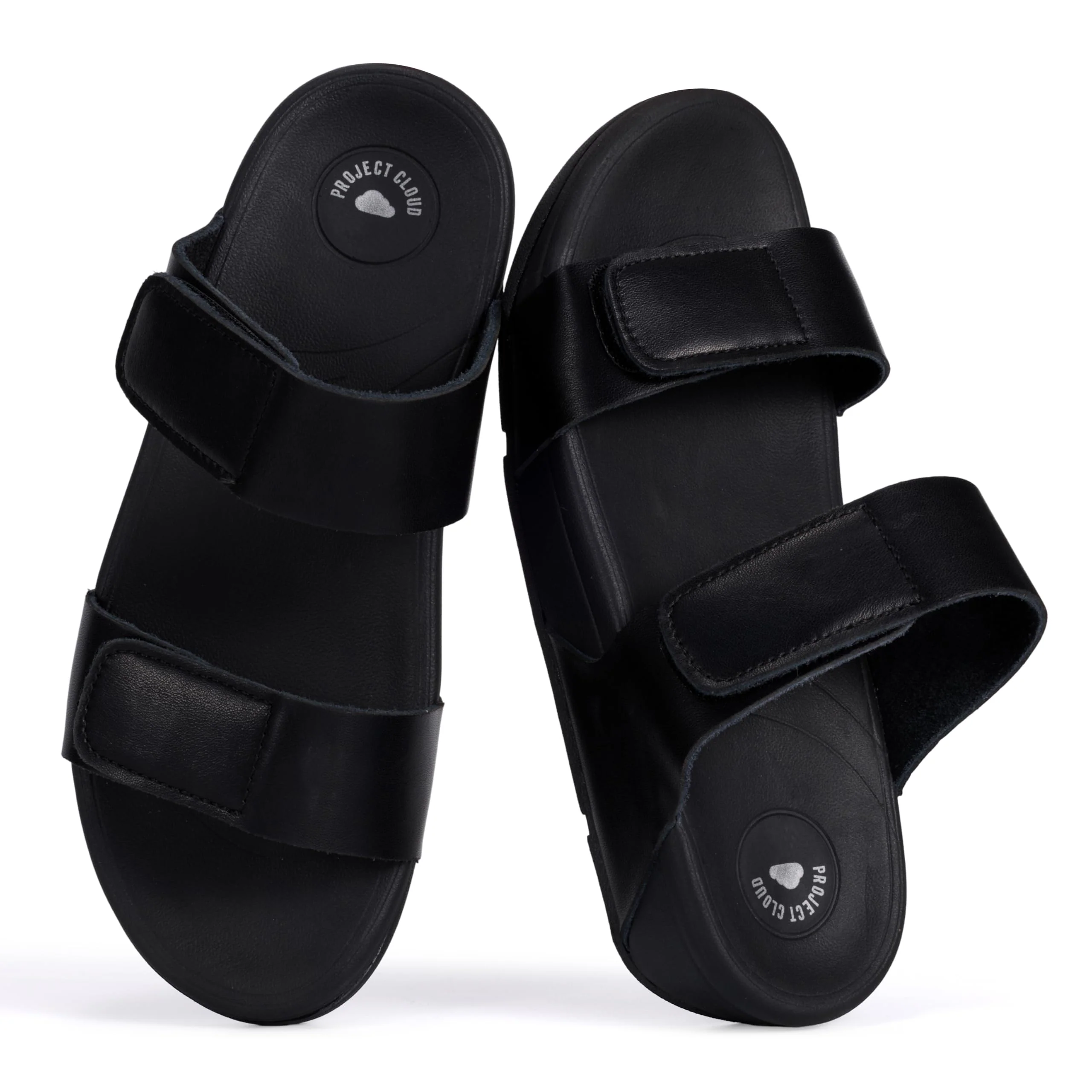 Project Cloud Women's | Genuine Leather Platform Sandals | Adjustable Double Strap | Lightweight | Non-Slip - Adee - Image 6