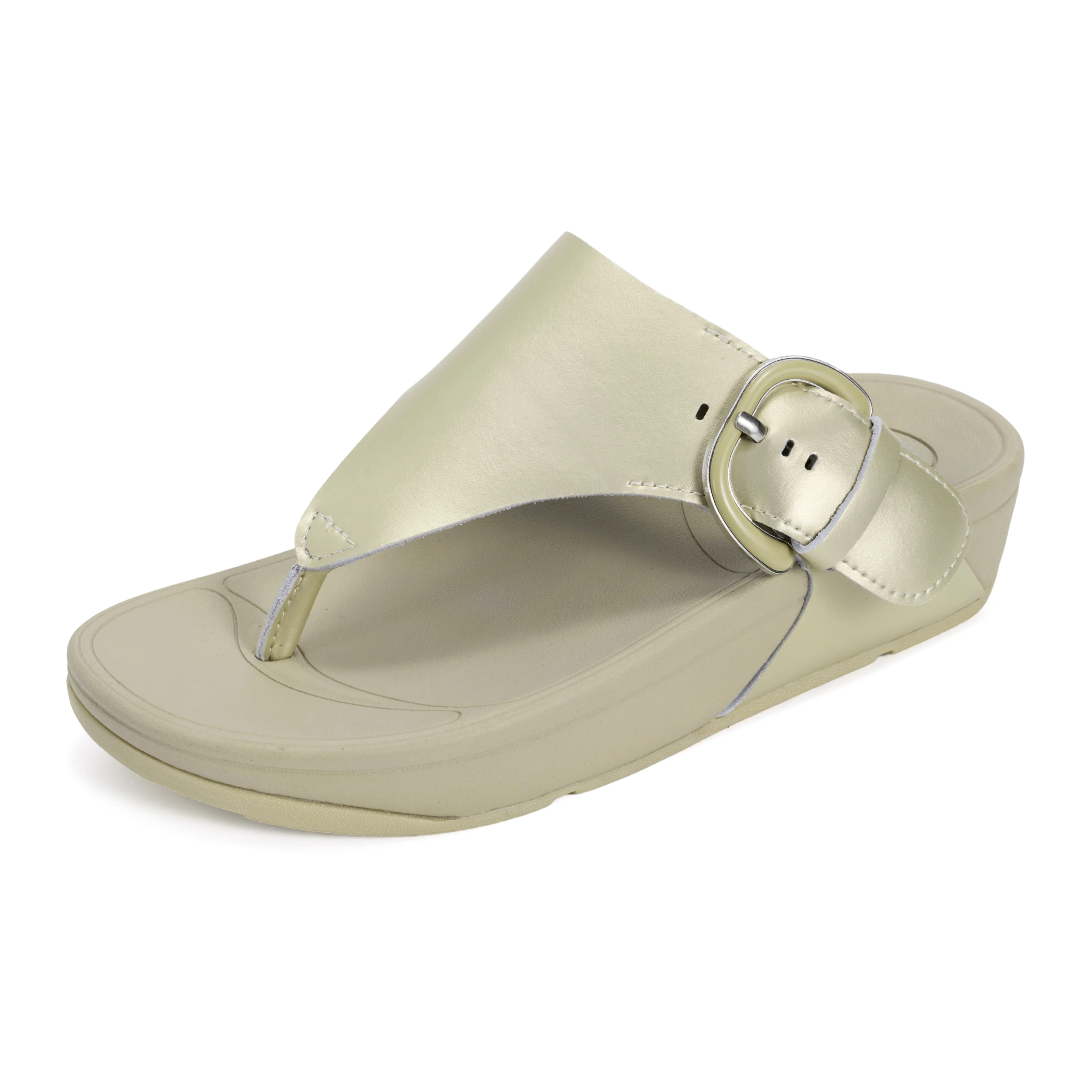 Project Cloud Women's | Leather Thong Sandals | Adjustable Buckle | Plush and Soft Insole | Lightweight | Non-Slip - Arlee Buckle - Image 10
