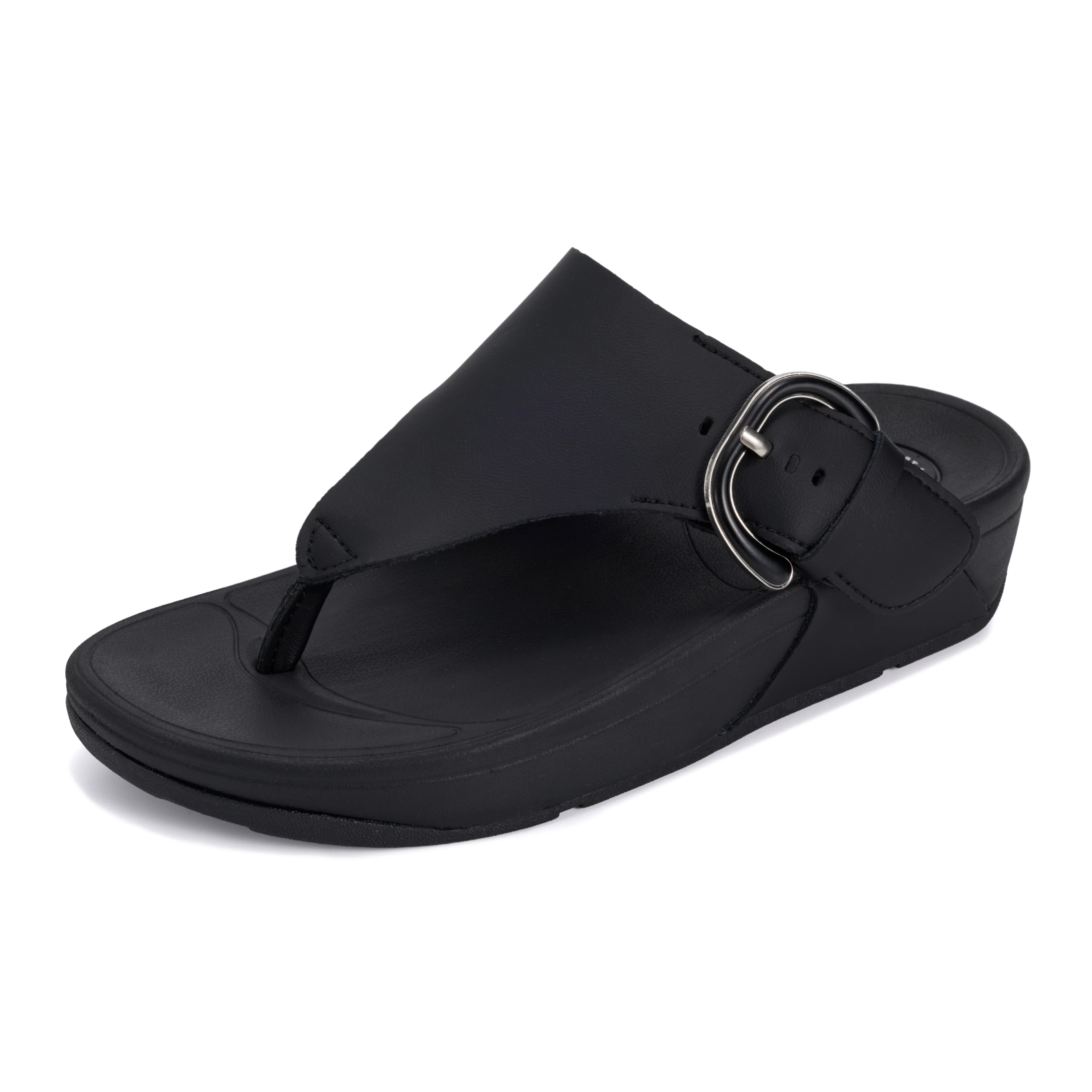 Project Cloud Women's | Leather Thong Sandals | Adjustable Buckle | Plush and Soft Insole | Lightweight | Non-Slip - Arlee Buckle - Image 14