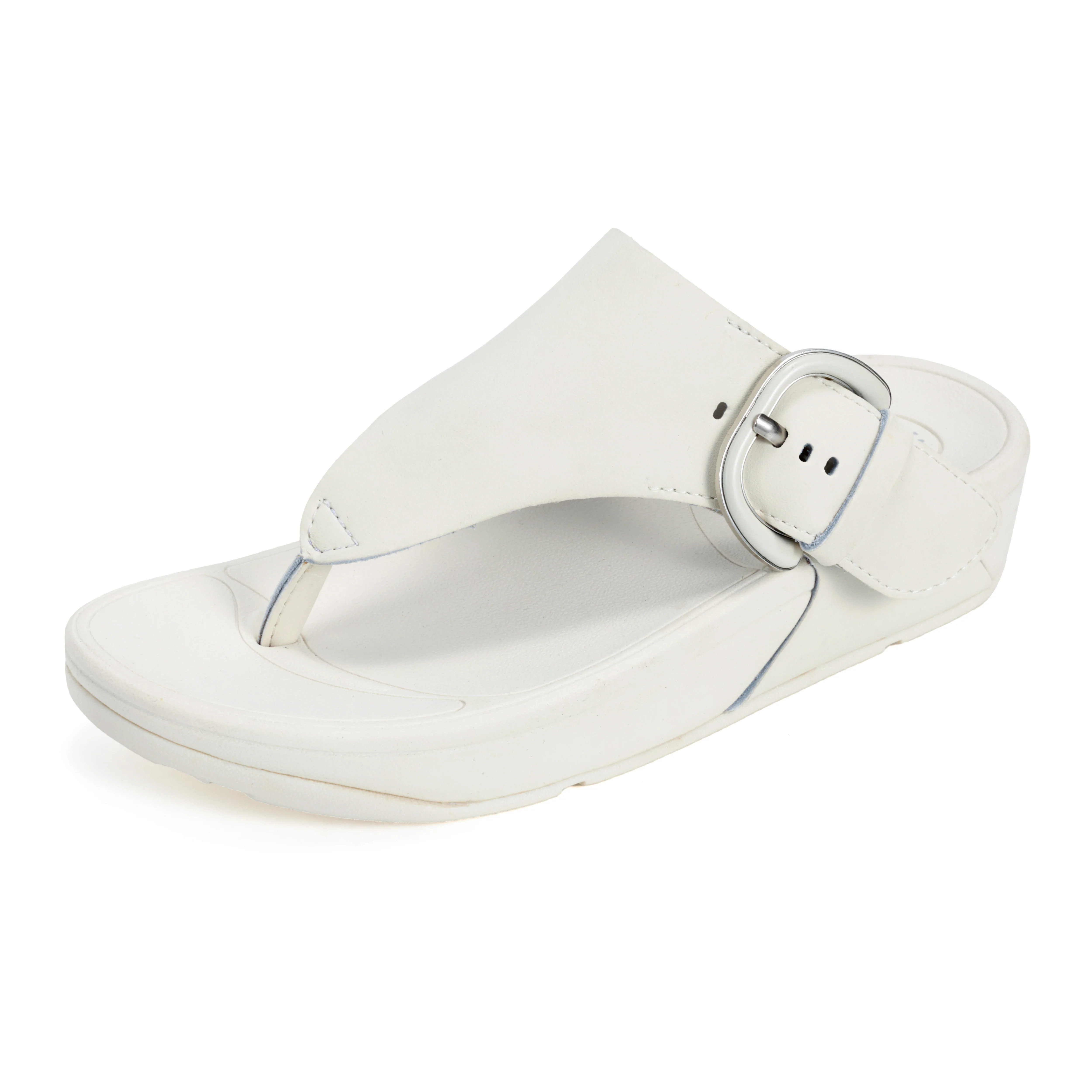 Project Cloud Women's | Leather Thong Sandals | Adjustable Buckle | Plush and Soft Insole | Lightweight | Non-Slip - Arlee Buckle - Image 6