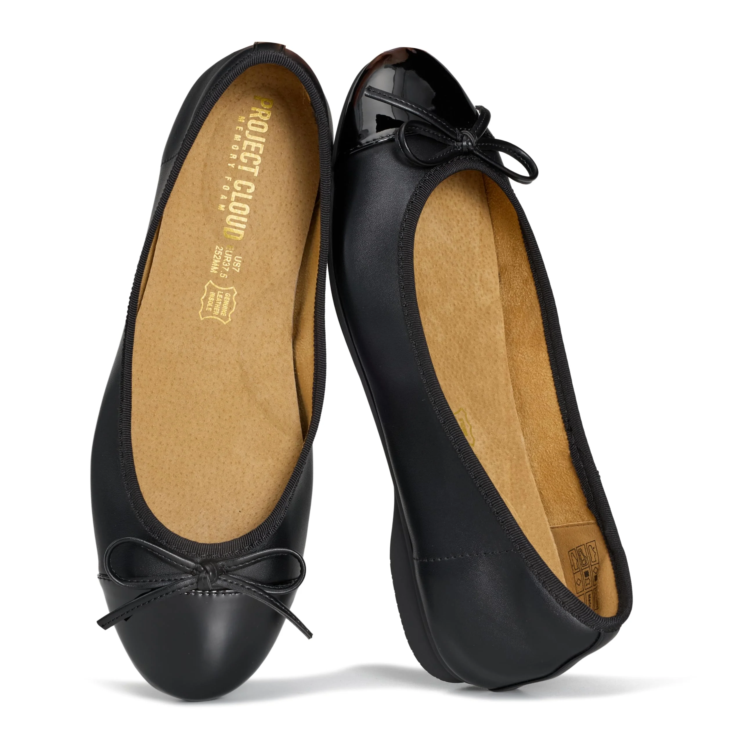 Project Cloud Women's | Genuine Leather Insole Womens Ballet Flats | Memory Foam | Lightweight | Non-Slip - Ashley - Image 11
