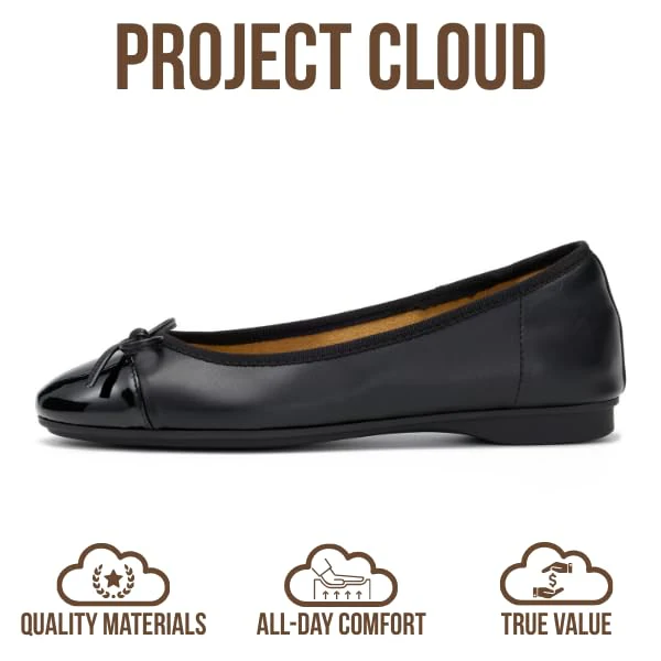 Project Cloud Women's | Genuine Leather Insole Womens Ballet Flats | Memory Foam | Lightweight | Non-Slip - Ashley - Image 14