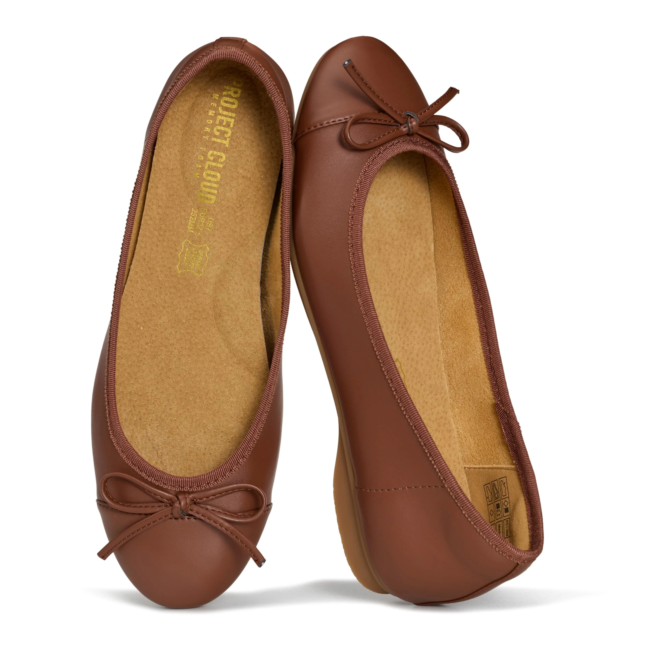 Project Cloud Women's | Genuine Leather Insole Womens Ballet Flats | Memory Foam | Lightweight | Non-Slip - Ashley - Image 16