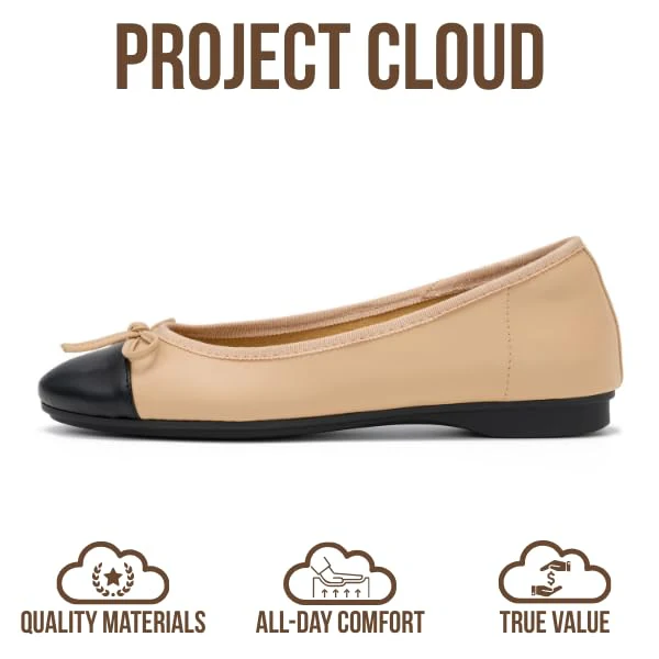 Project Cloud Women's | Genuine Leather Insole Womens Ballet Flats | Memory Foam | Lightweight | Non-Slip - Ashley - Image 29