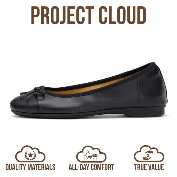 Project Cloud Women's | Genuine Leather Insole Womens Ballet Flats | Memory Foam | Lightweight | Non-Slip - Ashley - Image 9