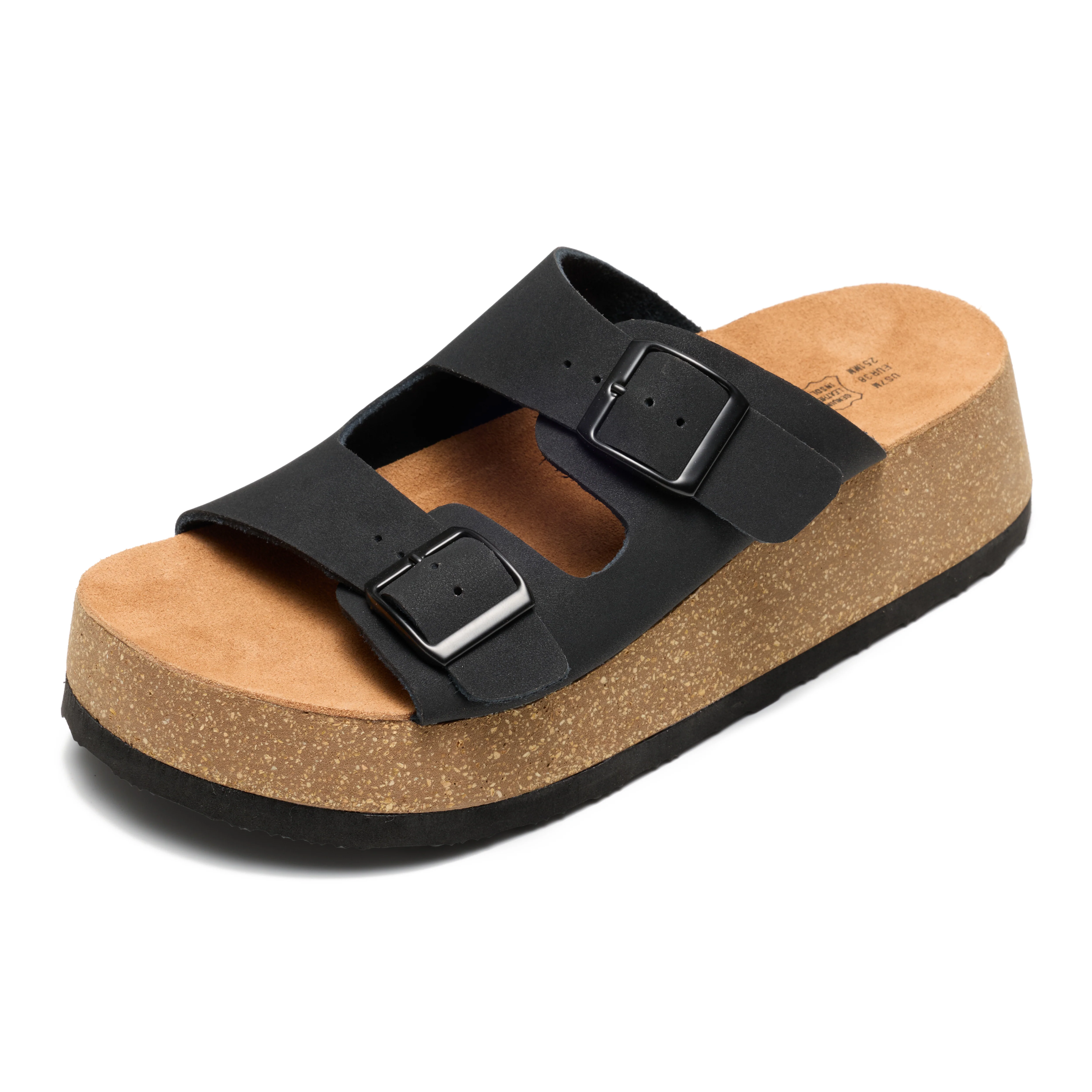 Project Cloud Women's | 100% Genuine Leather Platform Sandals for Women | Plush & Soft Insole | Lightweight | Non-Slip - Barcelona - Image 12