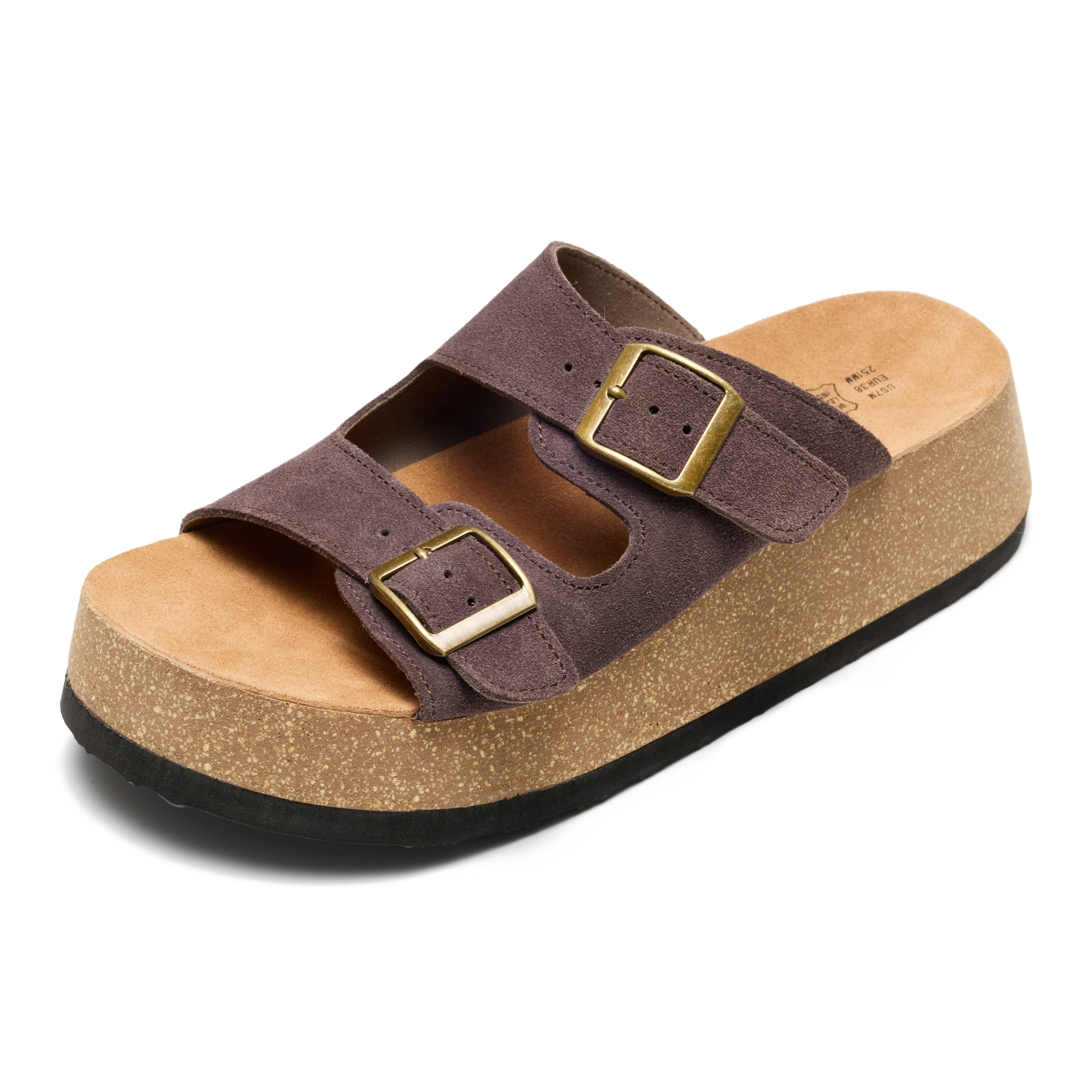 Project Cloud Women's | 100% Genuine Leather Platform Sandals for Women | Plush & Soft Insole | Lightweight | Non-Slip - Barcelona - Image 17