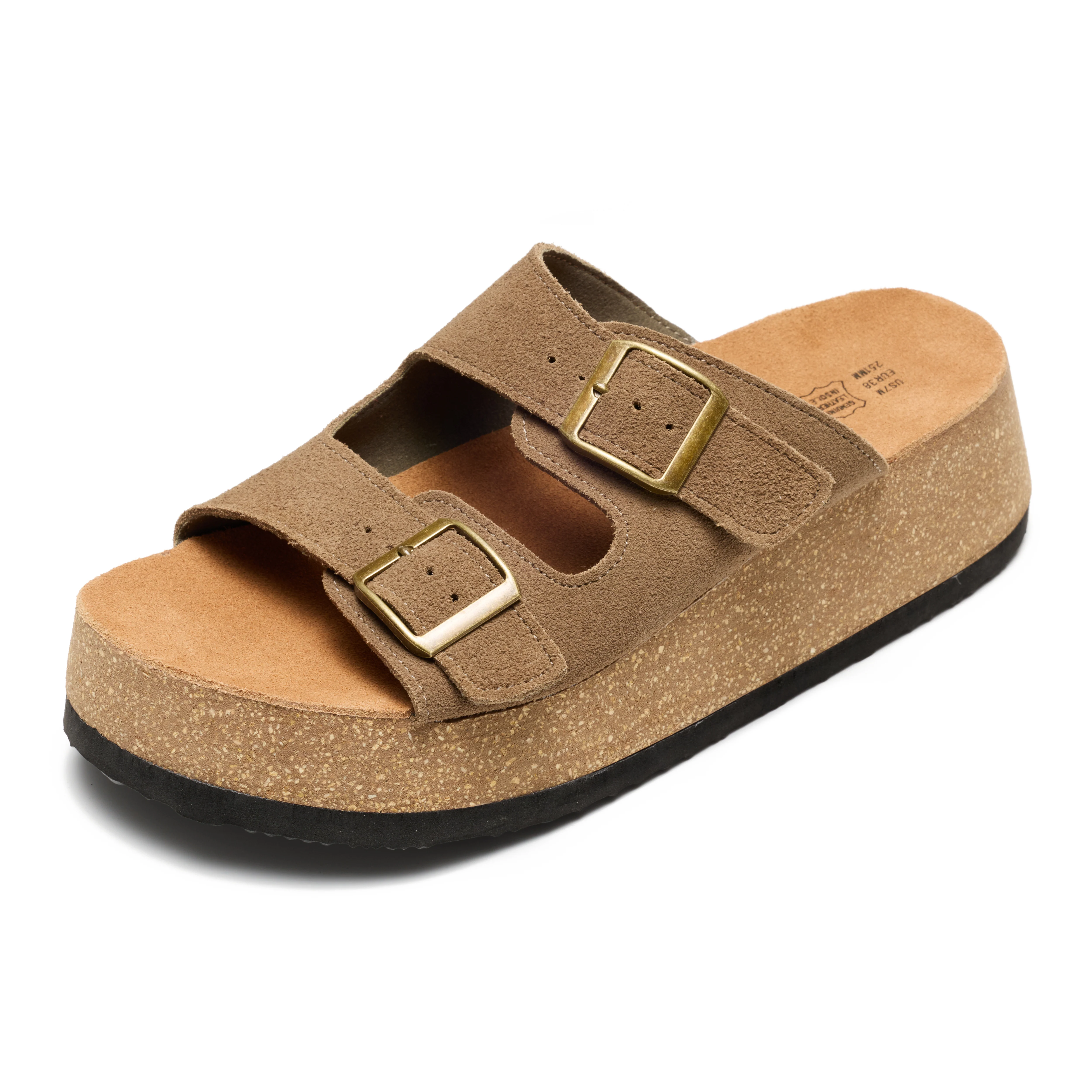 Project Cloud Women's | 100% Genuine Leather Platform Sandals for Women | Plush & Soft Insole | Lightweight | Non-Slip - Barcelona - Image 22