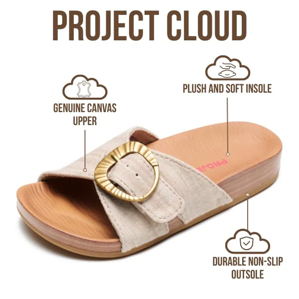 Project Cloud Kids | Eco-Leather Adjustable Buckle Toddler Slides | Plush & Soft Insole | Lightweight | Non-Slip - Beaming Kids - Image 13