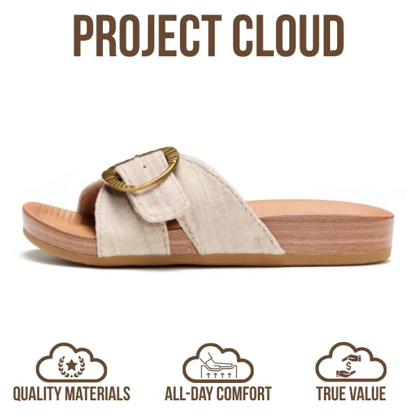 Project Cloud Kids | Eco-Leather Adjustable Buckle Toddler Slides | Plush & Soft Insole | Lightweight | Non-Slip - Beaming Kids - Image 14