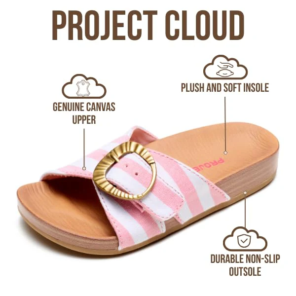 Project Cloud Kids | Eco-Leather Adjustable Buckle Toddler Slides | Plush & Soft Insole | Lightweight | Non-Slip - Beaming Kids - Image 8