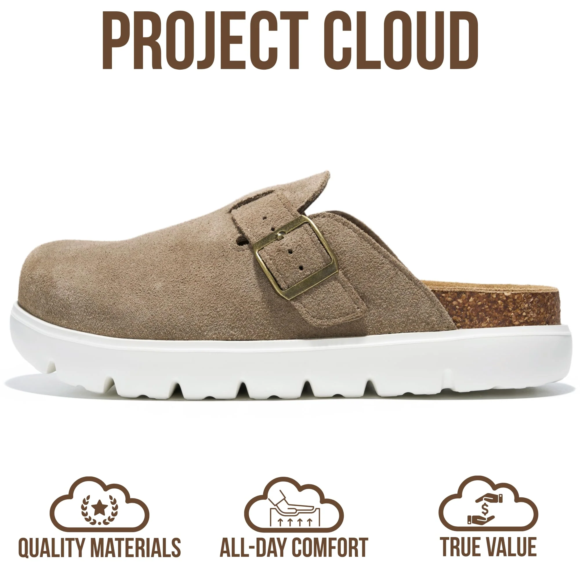 Project Cloud Women's | Genuine Leather Clogs | ProjectPlush | Lightweight | Non-Slip - Benton Chunky - Image 64