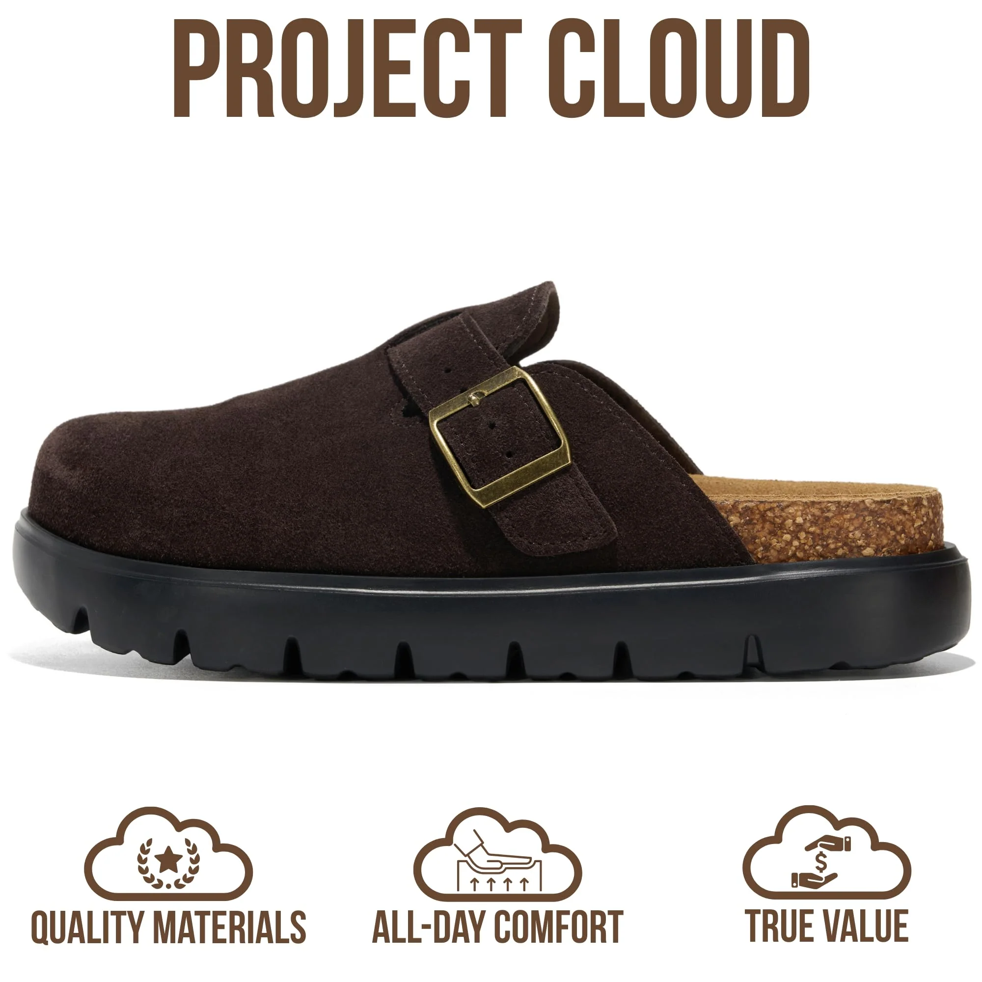 Project Cloud Women's | Genuine Leather Clogs | ProjectPlush | Lightweight | Non-Slip - Benton Chunky - Image 69