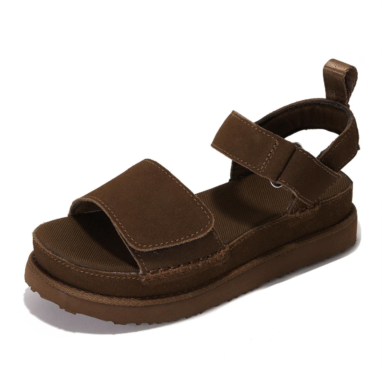 Project Cloud Women's | Genuine Leather Platform Sandals | Memory Foam | Lightweight | Non-Slip - Bronzestar - Image 14
