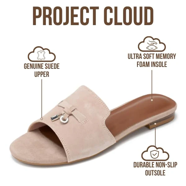 Project Cloud Women's | Genuine Leather Sandals Women Dressy | Memory Foam | Lightweight | Non-Slip - Cannes - Image 18
