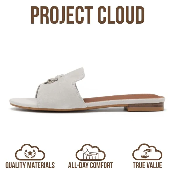 Project Cloud Women's | Genuine Leather Sandals Women Dressy | Memory Foam | Lightweight | Non-Slip - Cannes - Image 24