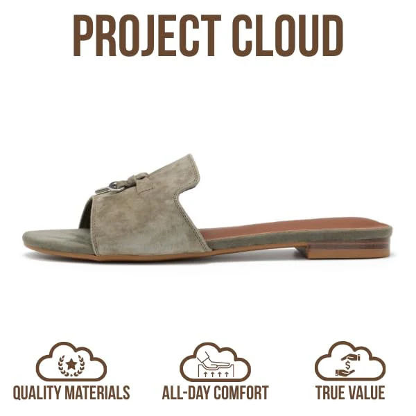 Project Cloud Women's | Genuine Leather Sandals Women Dressy | Memory Foam | Lightweight | Non-Slip - Cannes - Image 29