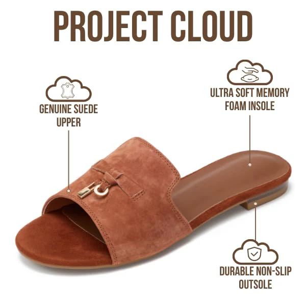 Project Cloud Women's | Genuine Leather Sandals Women Dressy | Memory Foam | Lightweight | Non-Slip - Cannes - Image 33