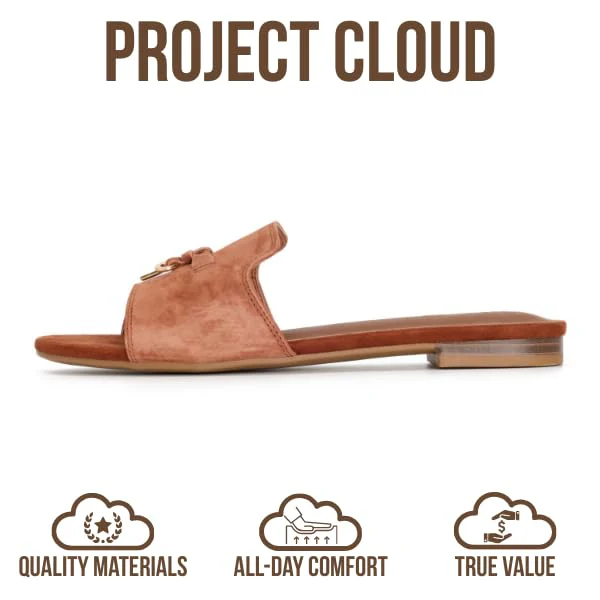Project Cloud Women's | Genuine Leather Sandals Women Dressy | Memory Foam | Lightweight | Non-Slip - Cannes - Image 34