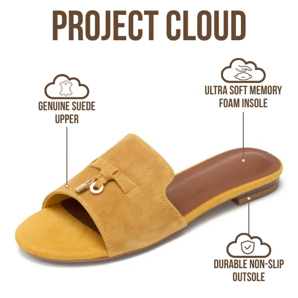 Project Cloud Women's | Genuine Leather Sandals Women Dressy | Memory Foam | Lightweight | Non-Slip - Cannes - Image 38