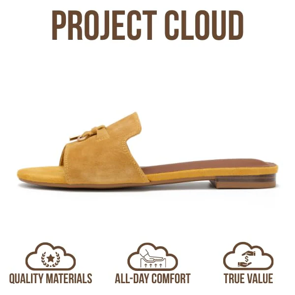 Project Cloud Women's | Genuine Leather Sandals Women Dressy | Memory Foam | Lightweight | Non-Slip - Cannes - Image 39
